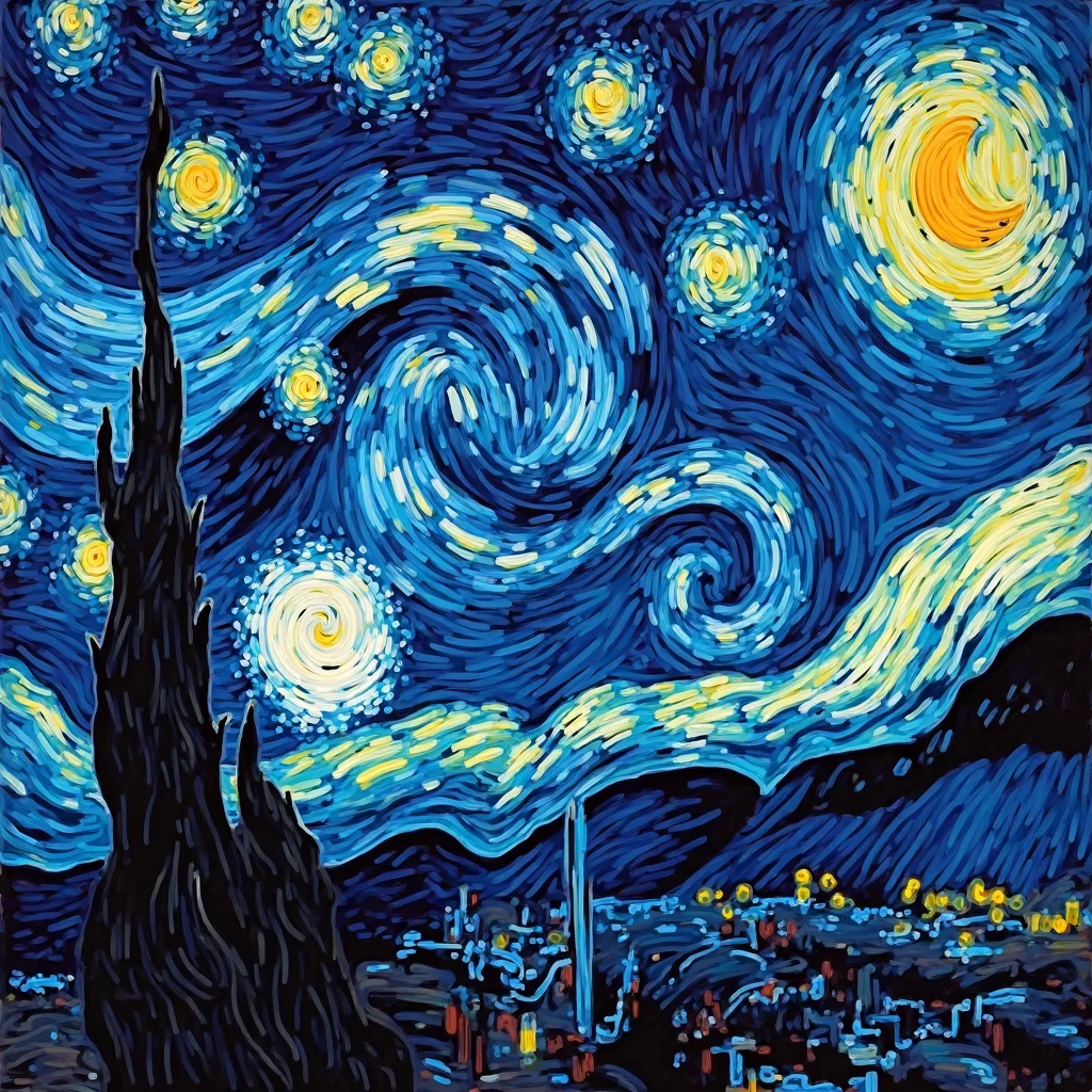 Starry Night By Vincent Van Gogh